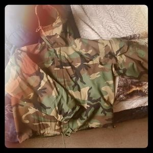 Army camouflage chemical protective over